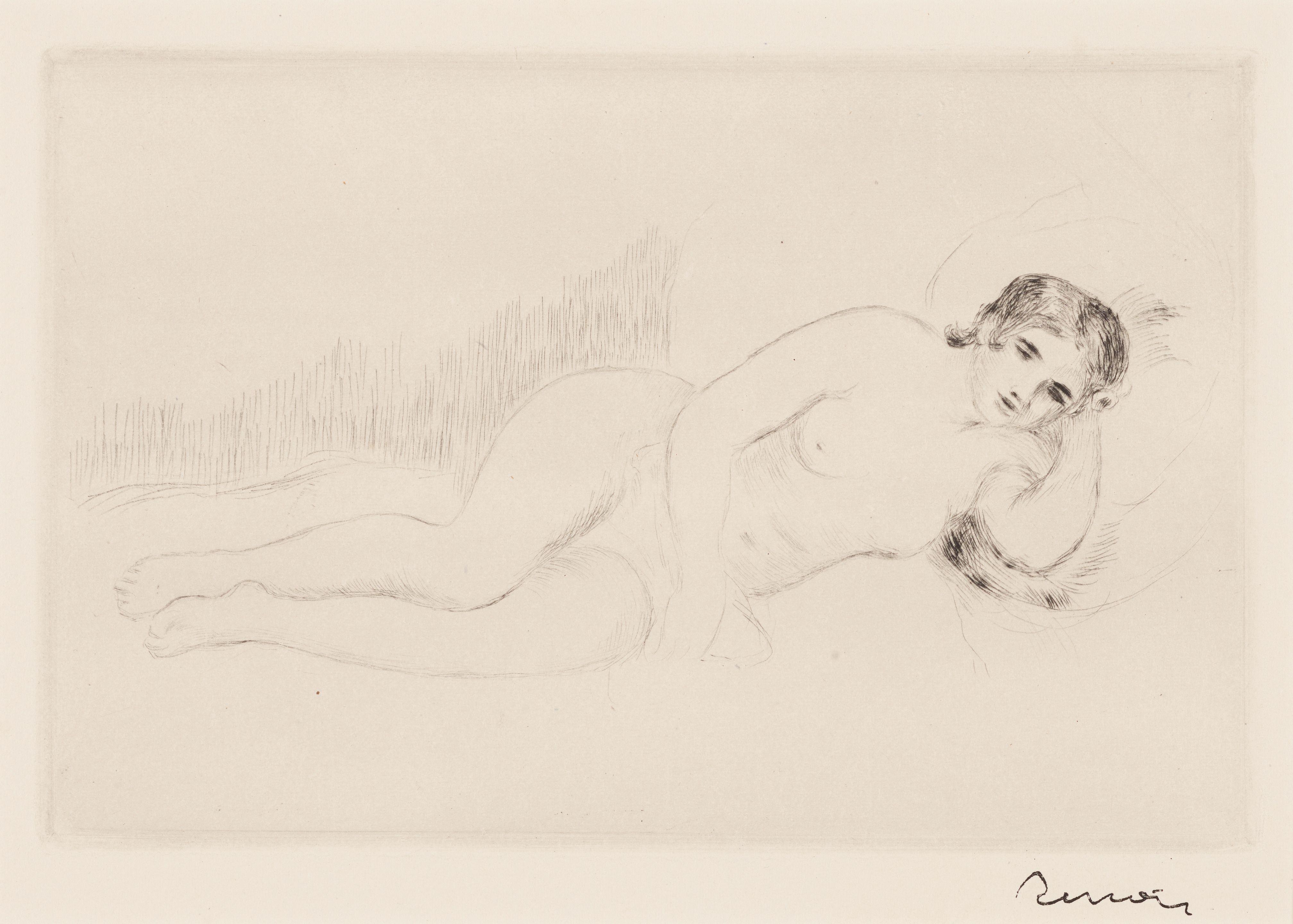 Pierre-Auguste Renoir - Femme Nue Couchée (Tournée à Droite), Première Planche