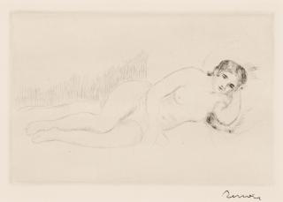 Pierre-Auguste Renoir - Femme Nue Couchée (Tournée à Droite), Première Planche
