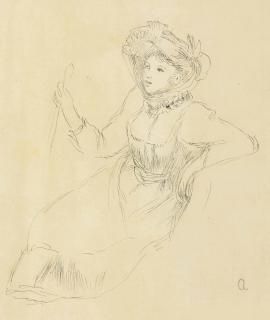 Pierre-Auguste Renoir - Jeune Femme Appuyée Sur Une Ombrelle