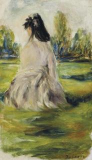 Pierre-Auguste Renoir - Jeune Femme Assise Dans La Campagne (Lise Tréhot)