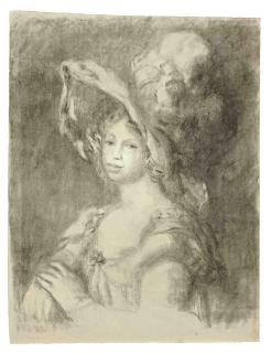 Pierre-Auguste Renoir - Jeune Femme en Buste (Mademoiselle Dieterle) (Delteil 26; Melot R 32)