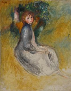 Pierre-Auguste Renoir - Jeune fille assise sous un arbre