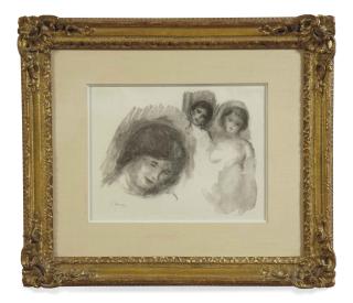 Pierre-Auguste Renoir - La Pierre Aux Trois Croquis, From Douze Lithographies Originales De Pierre-Auguste Renoir (Delteil 41)