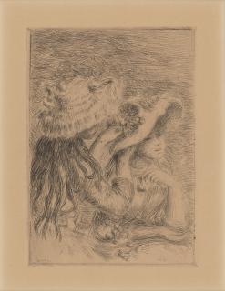 Pierre-Auguste Renoir - Le Chapeau épinglé, 3e Planche (The daughter de Berthe Morisot and her cousin)