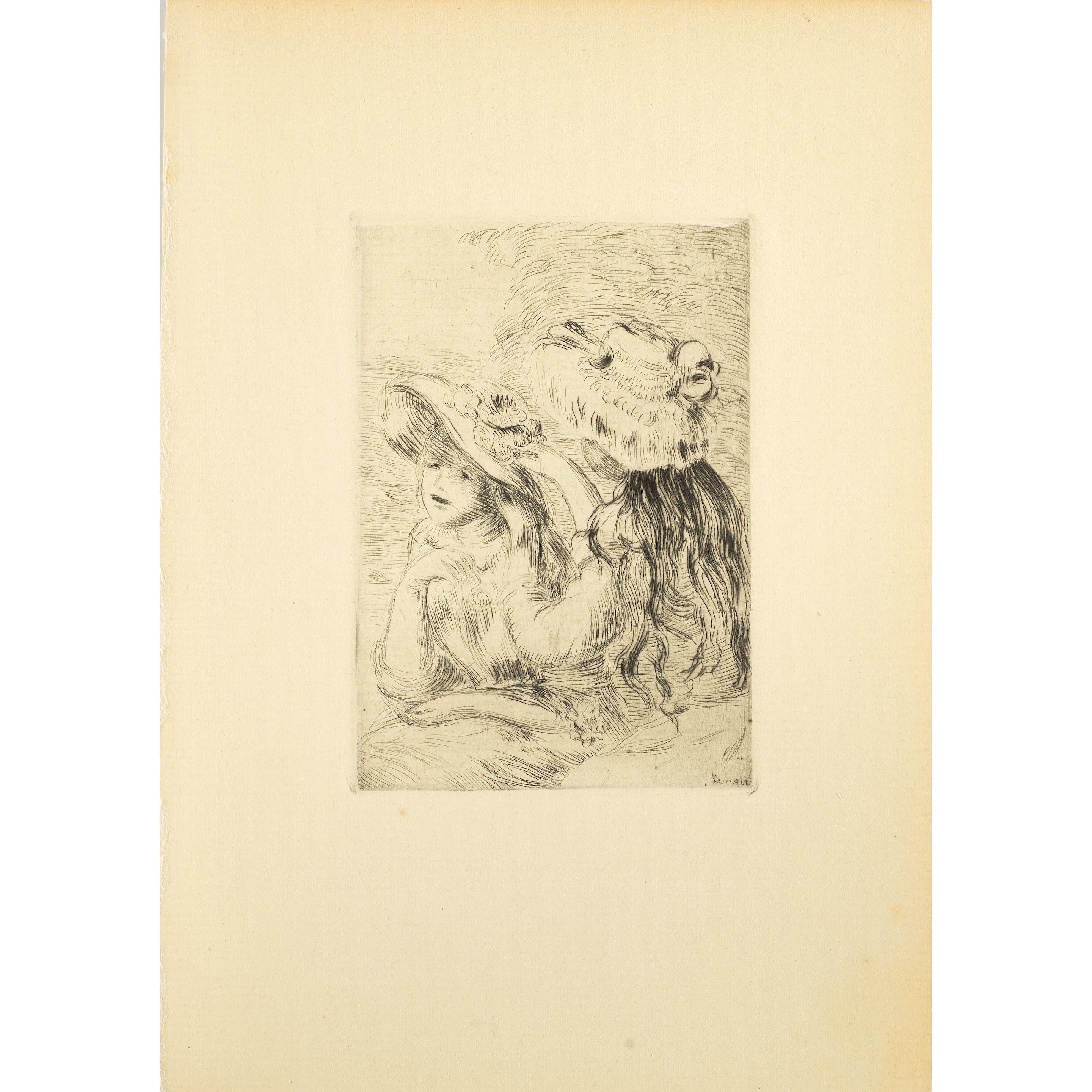 Pierre-Auguste Renoir - Le chapeau épinglé (La fille de Berthe Morisot et sa cousine), 1re planche (The Pinned Hat (The Daughter of Berthe Morisot and her Cousin, 1st Plate))