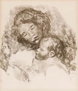Pierre-Auguste Renoir - Maternité, grande planche (Delteil; Stella 50)