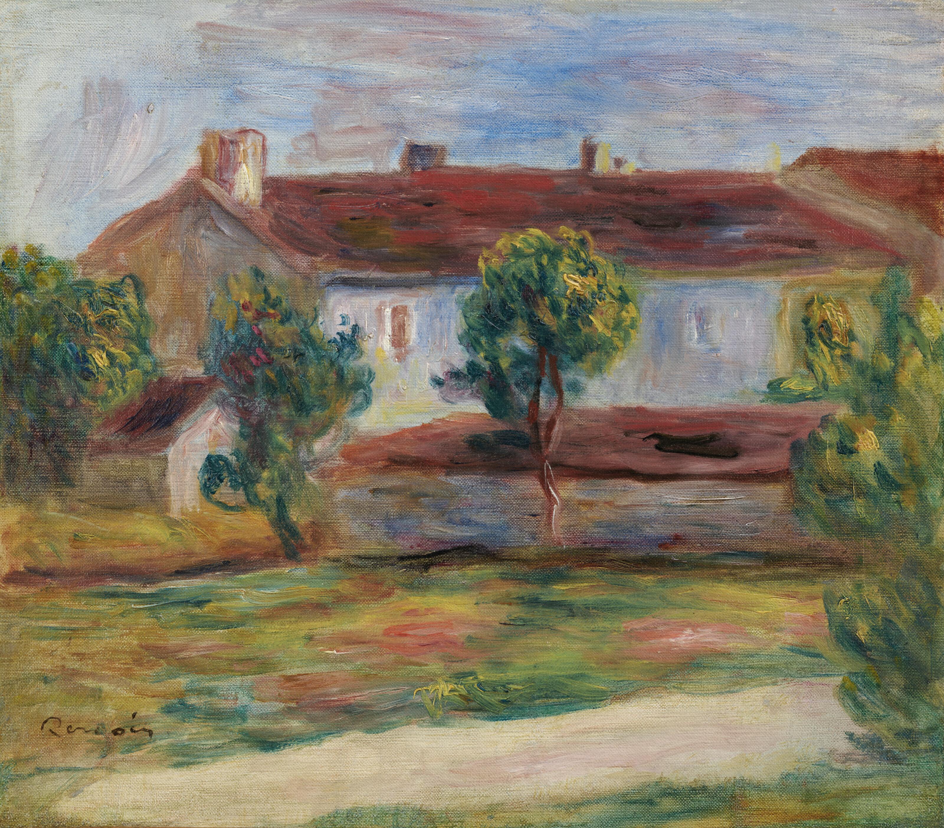 Pierre-Auguste Renoir - Paysage d\'Essoyes (Paysage avec une maison)