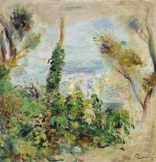 Pierre-Auguste Renoir - Paysage, Fleurs Grimpantes Et Maisons