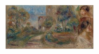 Pierre-Auguste Renoir - Paysage, le chemin et deux figures