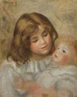 Pierre-Auguste Renoir - Petite fille avec sa poupée