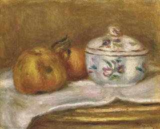 Pierre-Auguste Renoir - Sucrier, pomme et orange