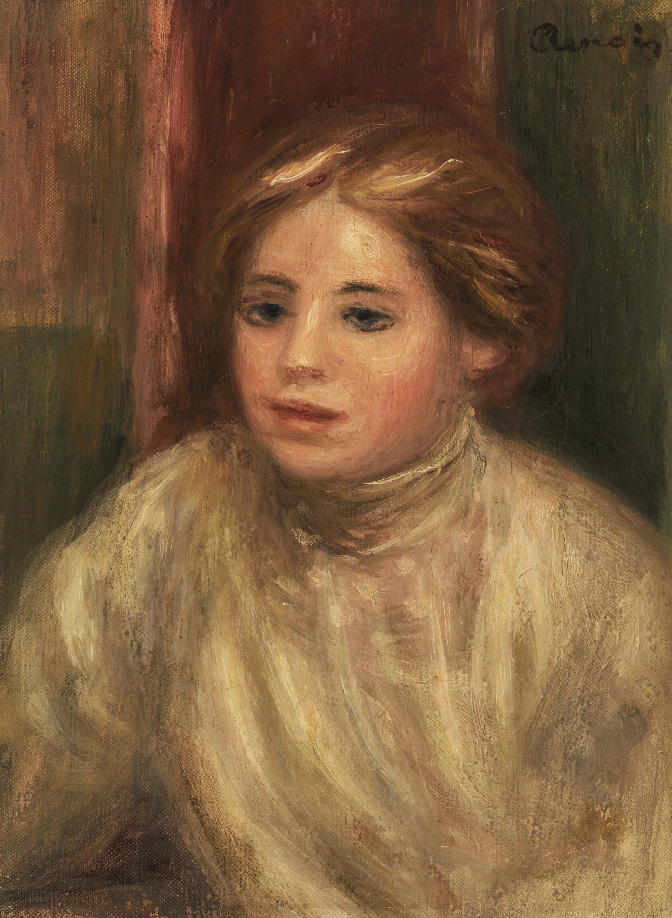 Pierre-Auguste Renoir - Tête de femme blonde