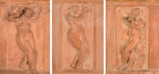 Pierre-Auguste Renoir - Trois haut-reliefs (1.\'Danseuse aux bras levés\'; 2.\'Danseuse au tambourin II\'; 3.\'Joueur de flûteau\')