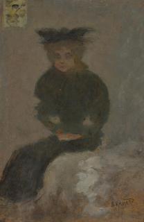 Pierre Bonnard - Femme assise au chapeau noir
