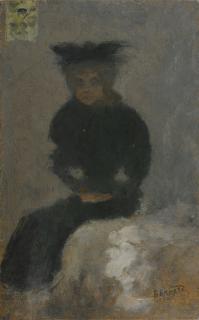 Pierre Bonnard - Femme Assise Au Chapeau Noir