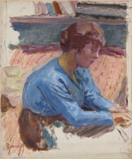 Pierre Bonnard - Femme pensive au corsage bleu