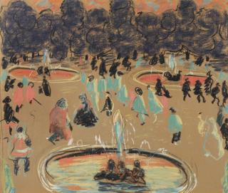 Pierre Bonnard - Jardin Public (Central Part Of The Triptych)