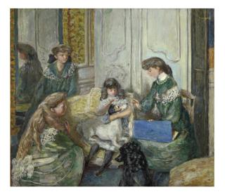 Pierre Bonnard - Jeunes filles et chiens ou Les Demoiselles Natanson ou Les Quatre Jeunes Filles