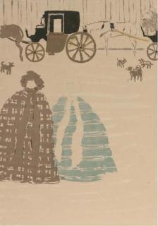 Pierre Bonnard - La Promenade des Nourrices, Frise de Fiacres (Bouvet 55)