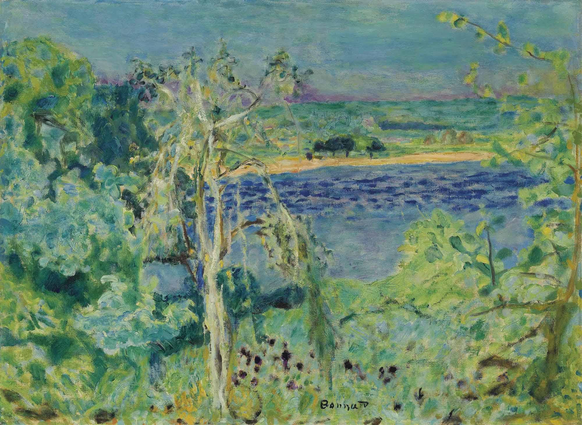 Pierre Bonnard - La Seine à Vernon, or La risée sur la riviére