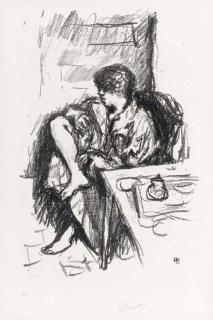 Pierre Bonnard - La toilette assise, from Album Bonnard des Maîtres et petits maîtres d\'aujourd\'hui (Roger-Marx 83; Bouvet 96)
