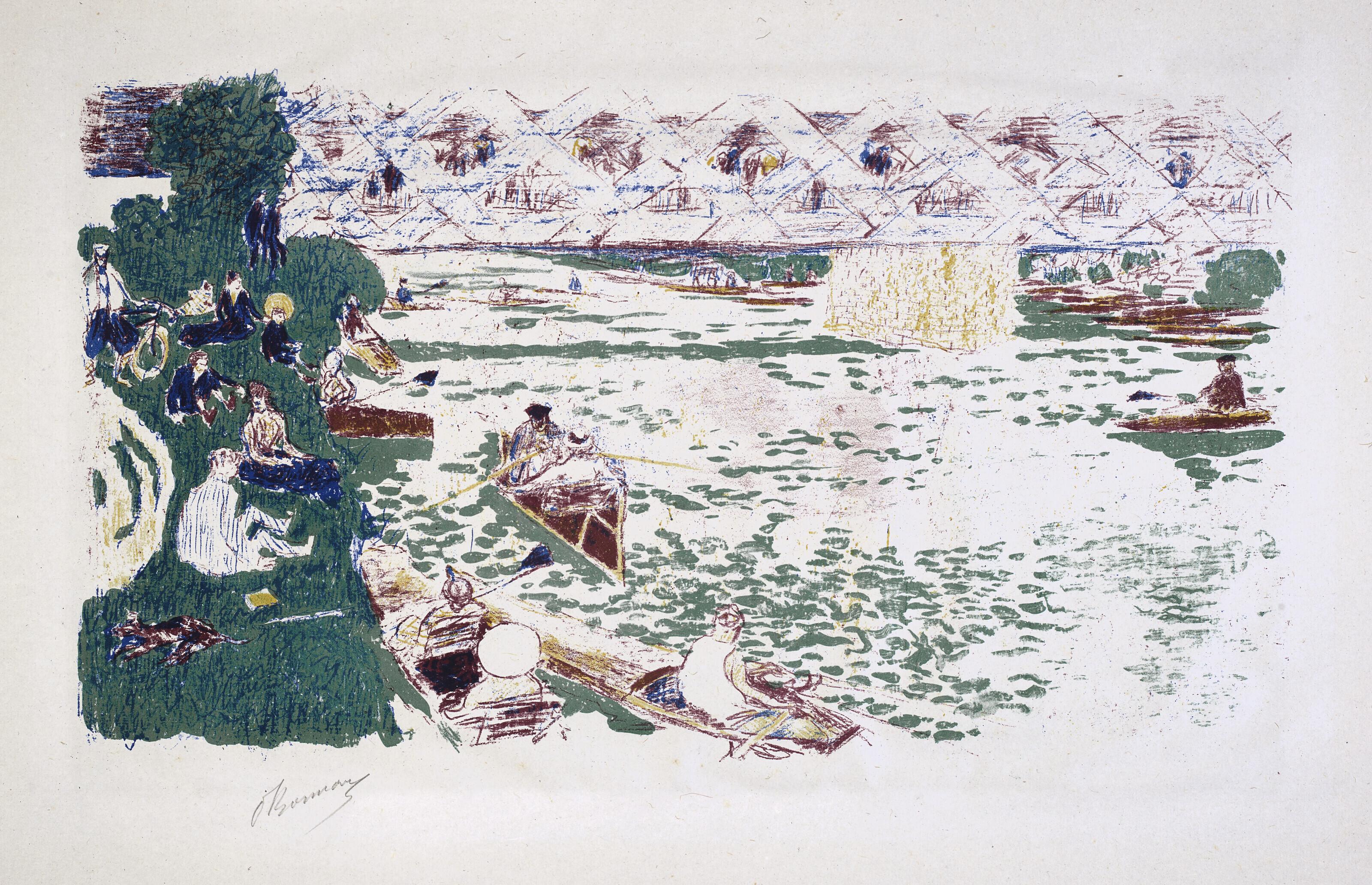 Pierre Bonnard - Le Canotage, from L\'Album d\'estampes originales de la Galerie Vollard