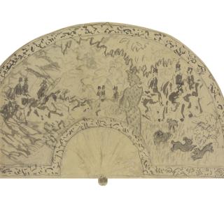 Pierre Bonnard - Le parc, étude pour un éventail