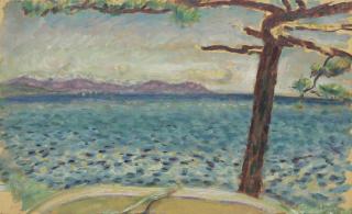 Pierre Bonnard - Le pin solitaire, bord de mer (esquisse)
