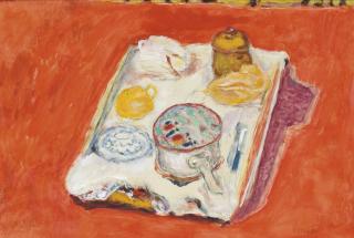 Pierre Bonnard - Nature morte au fond rouge