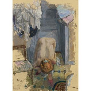 Pierre Bonnard - Nu Accroupi Penché En Avant