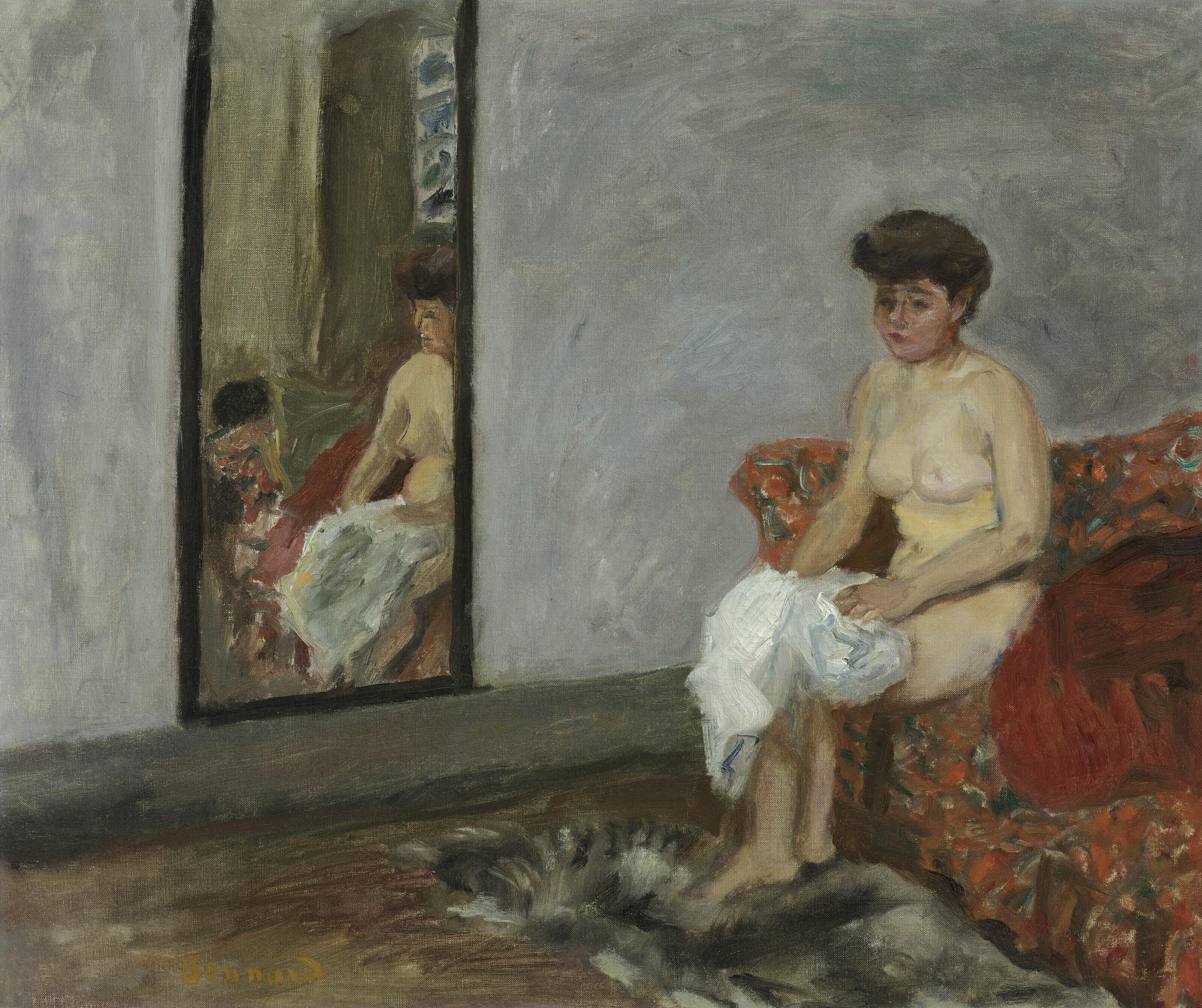 Pierre Bonnard - Nu assis se reflétant dans un miroir