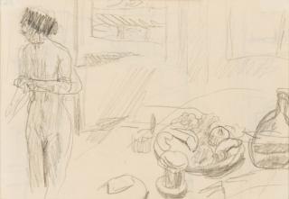 Pierre Bonnard - Nu et nature morte à la table; Marthe et Ubu