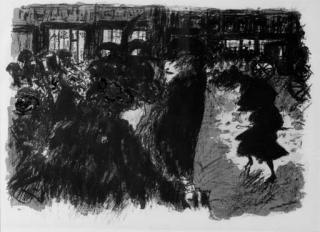 Pierre Bonnard - Place le soir, from Quelques aspects de la vie de Paris (B. 64)