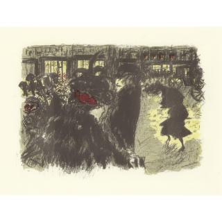 Pierre Bonnard - Place le soir (The Square at Night), from Quelques aspects de la vie de Paris (Some Scenes of Parisian Life)