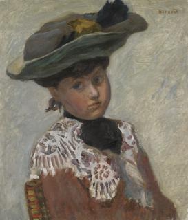 Pierre Bonnard - Portrait De Jeune Femme Or Le Chapeau