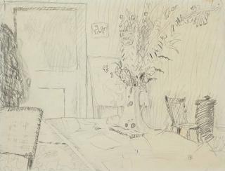 Pierre Bonnard - Pot de fleurs dans la salle à manger du cannet