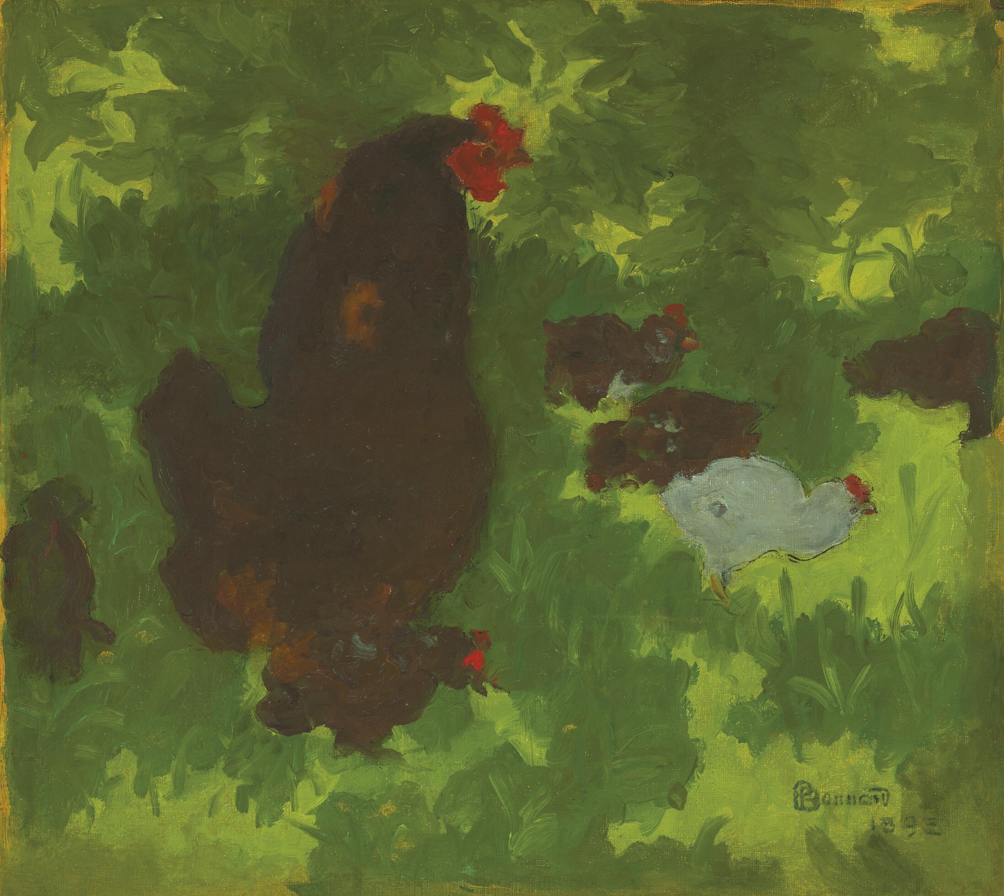 Pierre Bonnard - Poule et poussins
