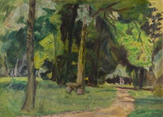 Pierre Bonnard - Promenade Au Bois, Banc Dans Un Parc