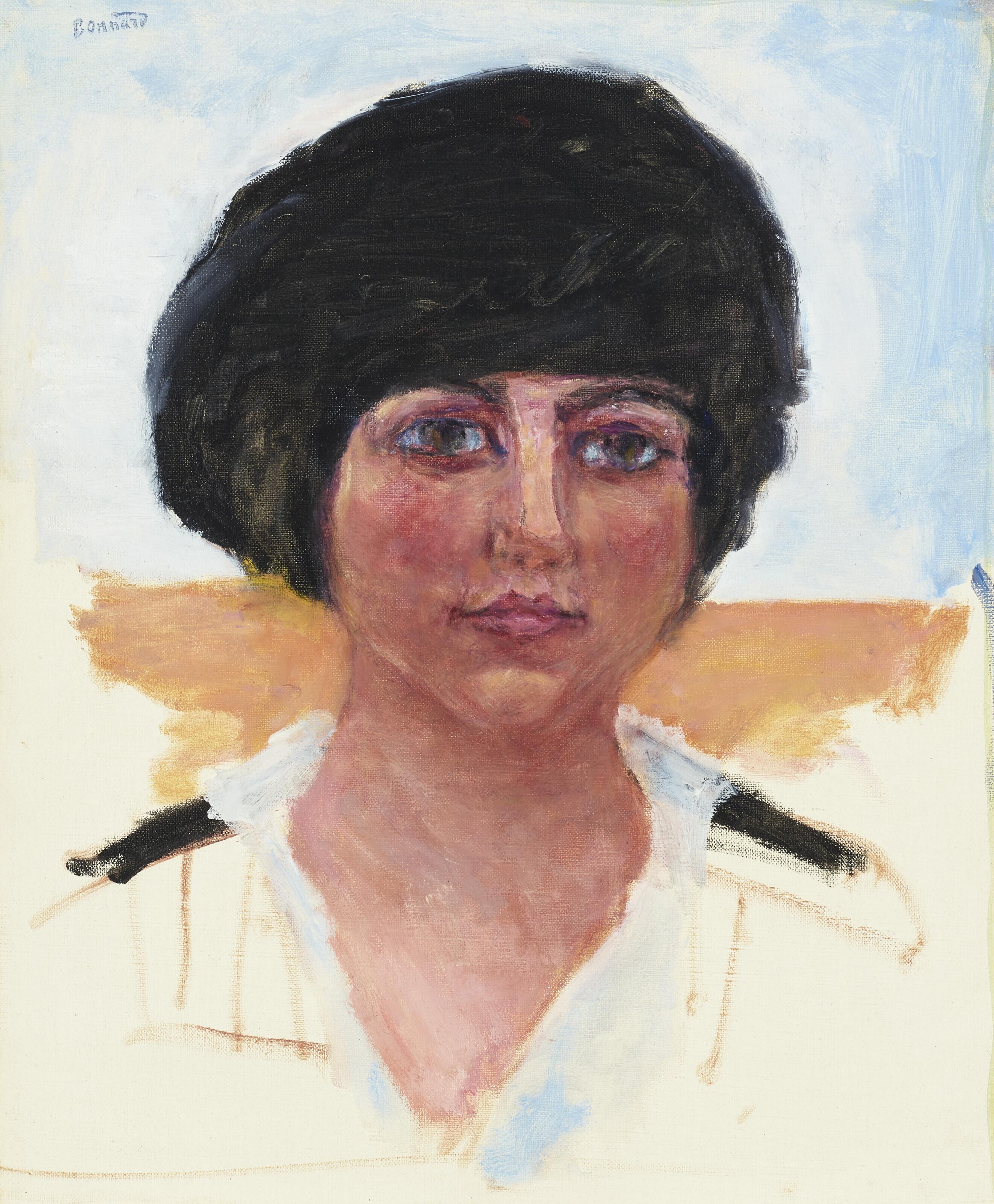 Pierre Bonnard - Tête de femme, toque noire, Mme Lucienne Dupuy de Frenelle (étude)
