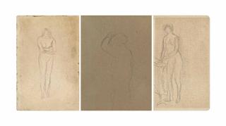 Pierre Bonnard - Three nude figure studies