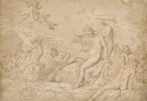 Pierre Brébiette - Thetis attended by Nereids (recto)