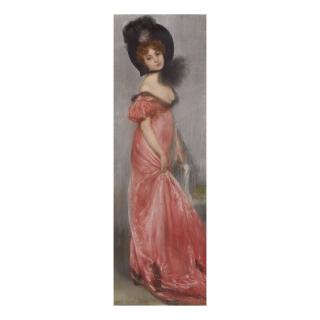 Pierre Carrier-Belleuse - A Young Woman In Pink Dress