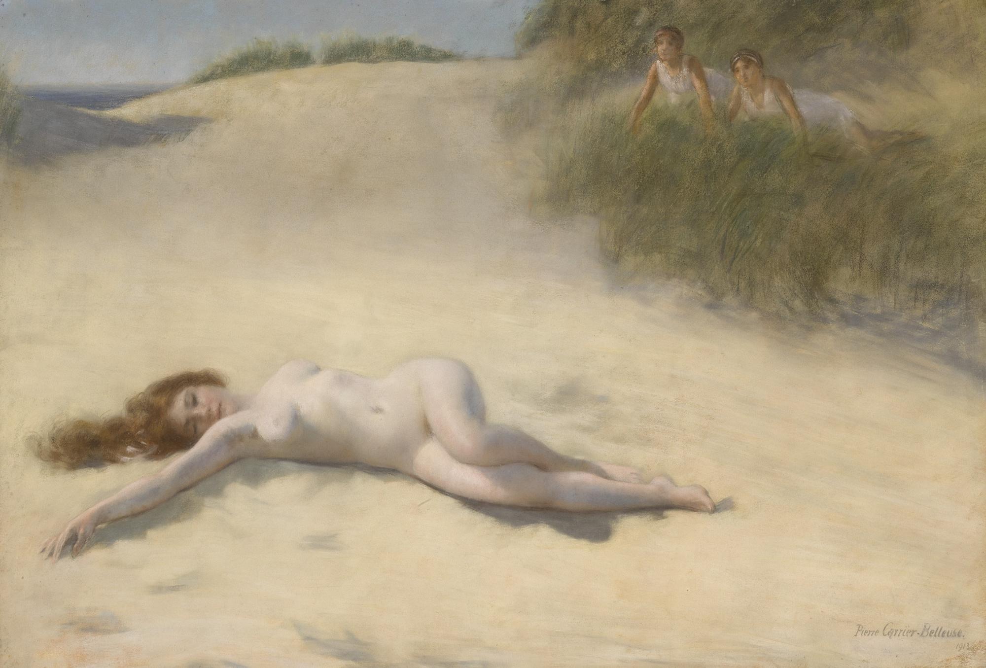 Pierre Carrier-Belleuse - French nude On The Beach