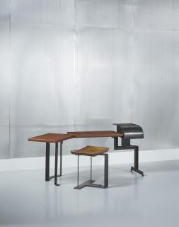 Pierre Chareau - Bureau \'Mt 876\', Dit \'Dactylo\' Ou \'Bureau De Secrétaire\', Pièce Unique, Et Son Tabouret ‘Sn3’, Vers 1927