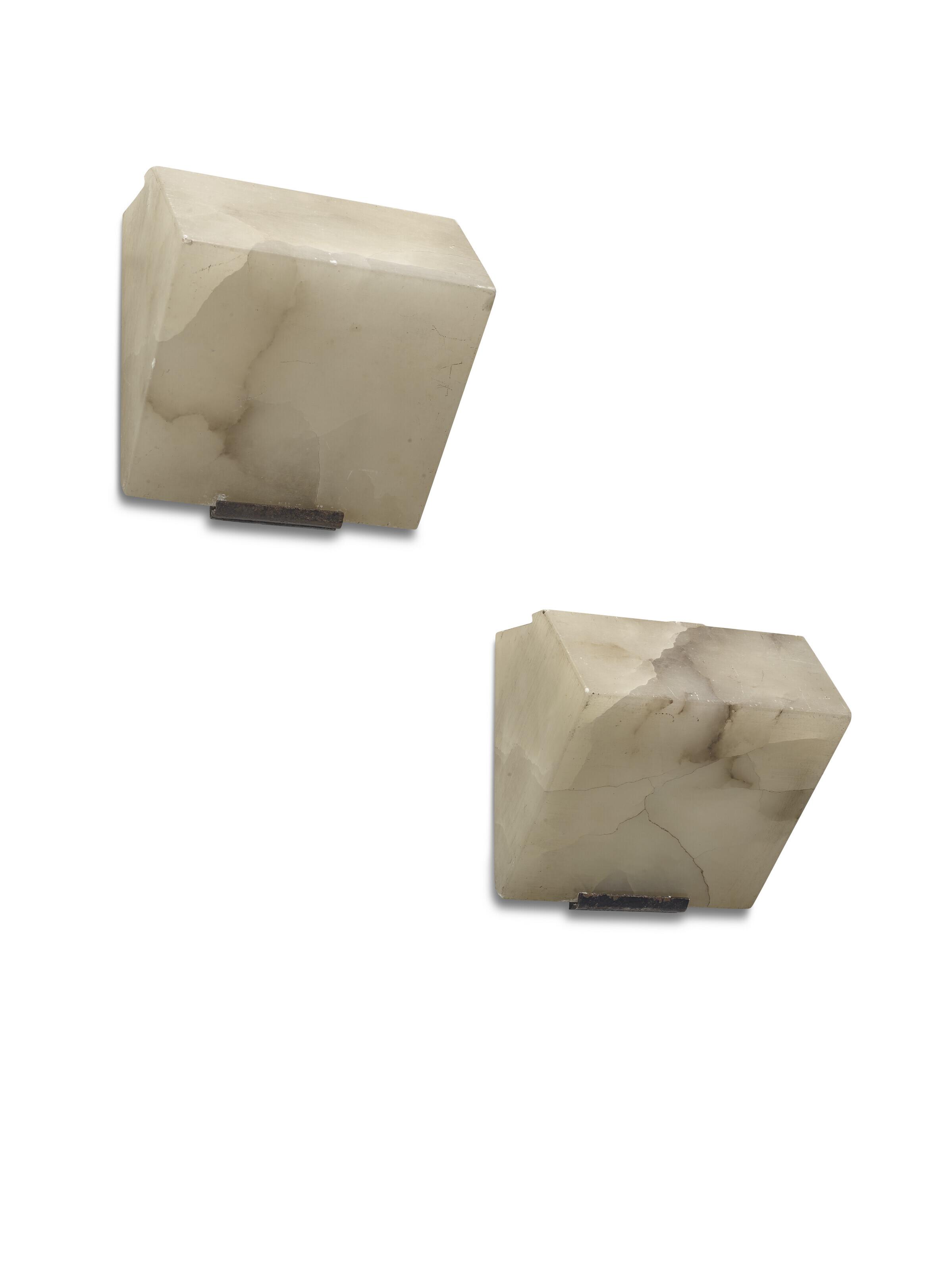 Pierre Chareau - Paire D\'Appliques \'Bloc Auvent Lp 665\', Vers 1925