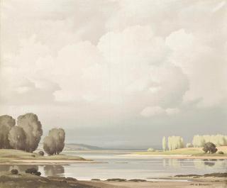 Pierre de Clausade - A Tranquil River Landscape