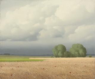 Pierre De Clausade - Le champ de blés, Nièvre, France