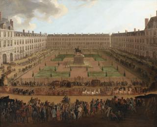 Pierre-Denis Martin - L\'Arrivée À Paris, Place Royale, De L\'Ambassadeur Vénitien Alvise Ii Pisani, Le 22 Novembre 1699Martin Des Gobelins ; The Entrance In Paris Of Venitian Ambassador Alvise Pisani, November The 22Nd 1699 ; Oil On Canvas