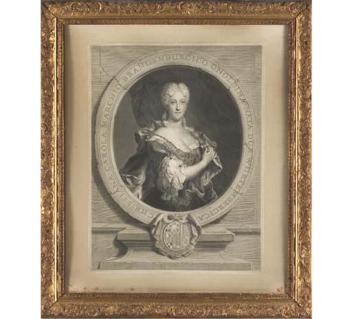 Pierre Drevet - Christine Caroline de Wurtemberg