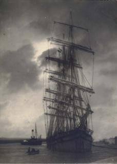 Pierre Dubreuil - Untitled (Ship in harbor), c. 1920s